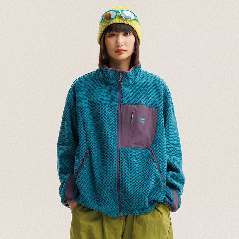 Giacca in Pile Polare con Stri - Wool Coat Peacoat recensione e prezzo