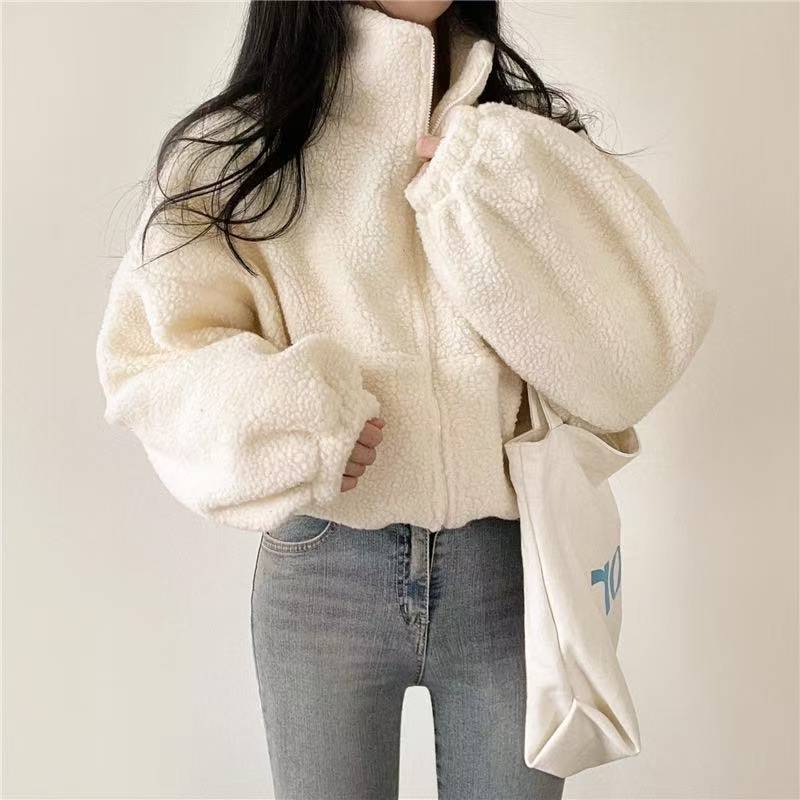 Giacca con cappuccio corta da  - Sherpa Hoodie Fleece recensione e prezzo