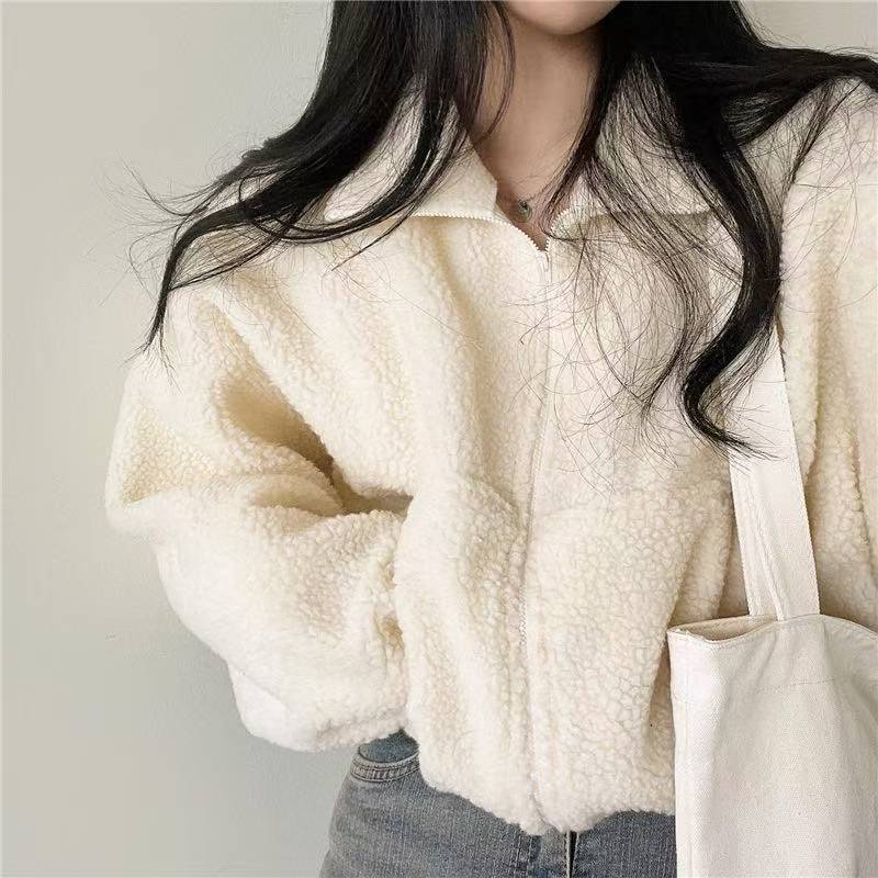 Giacca con cappuccio corta da  - Sherpa Hoodie Fleece recensione e prezzo