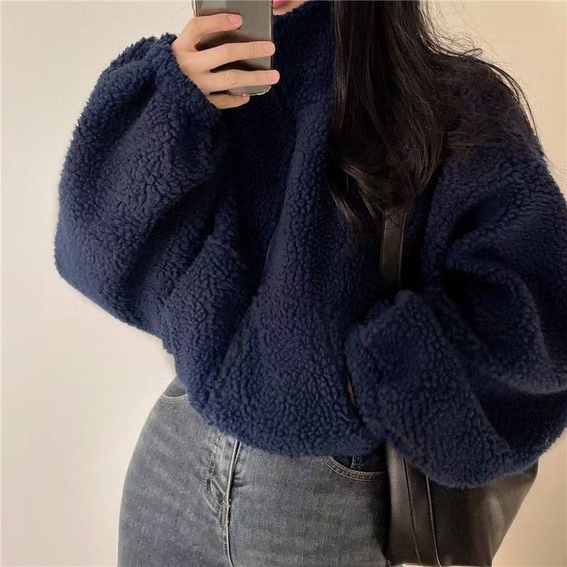 Giacca con cappuccio corta da  - Sherpa Hoodie Fleece recensione e prezzo